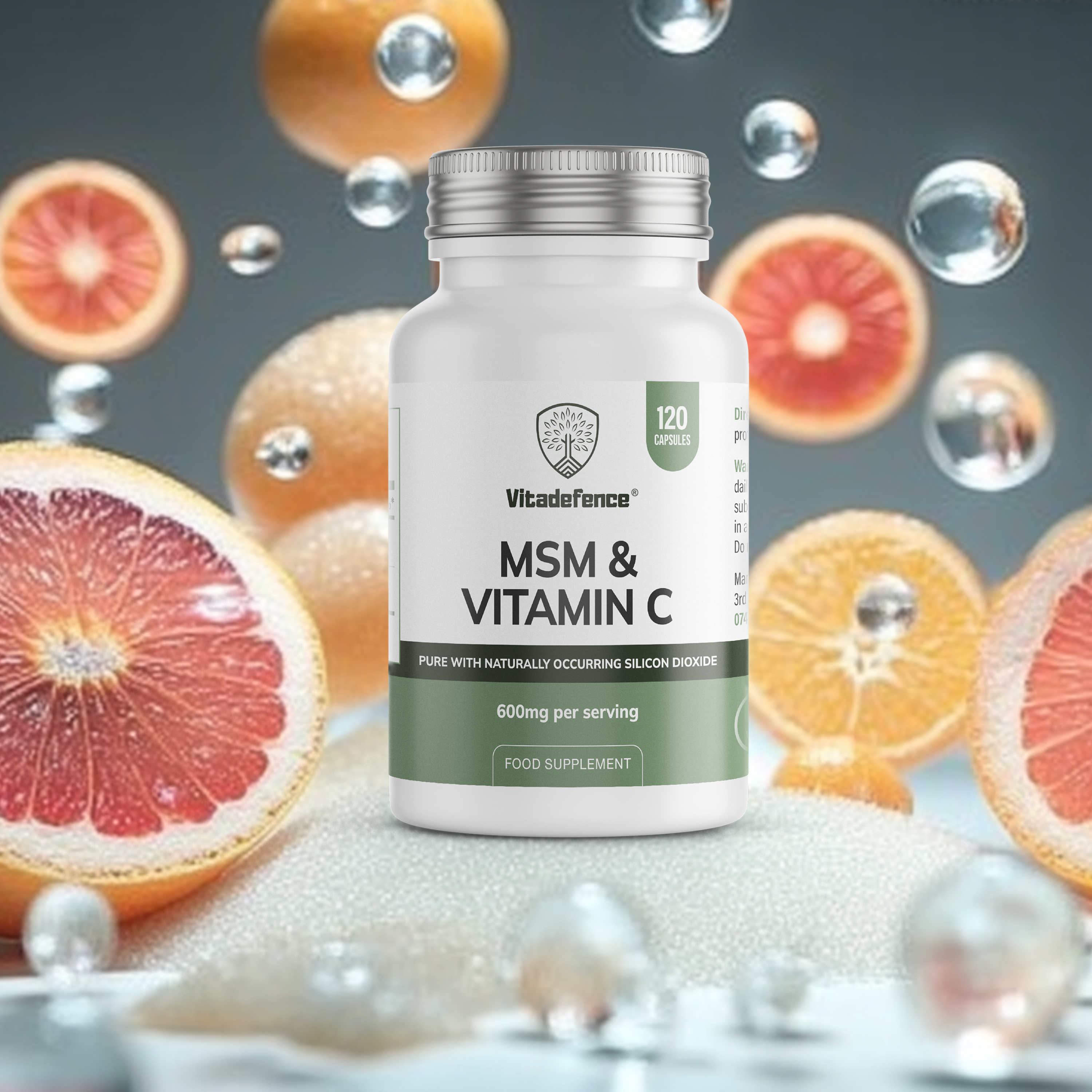Vitadefence® MSM + Vitamin C | Vegan Capsules – 120 Count