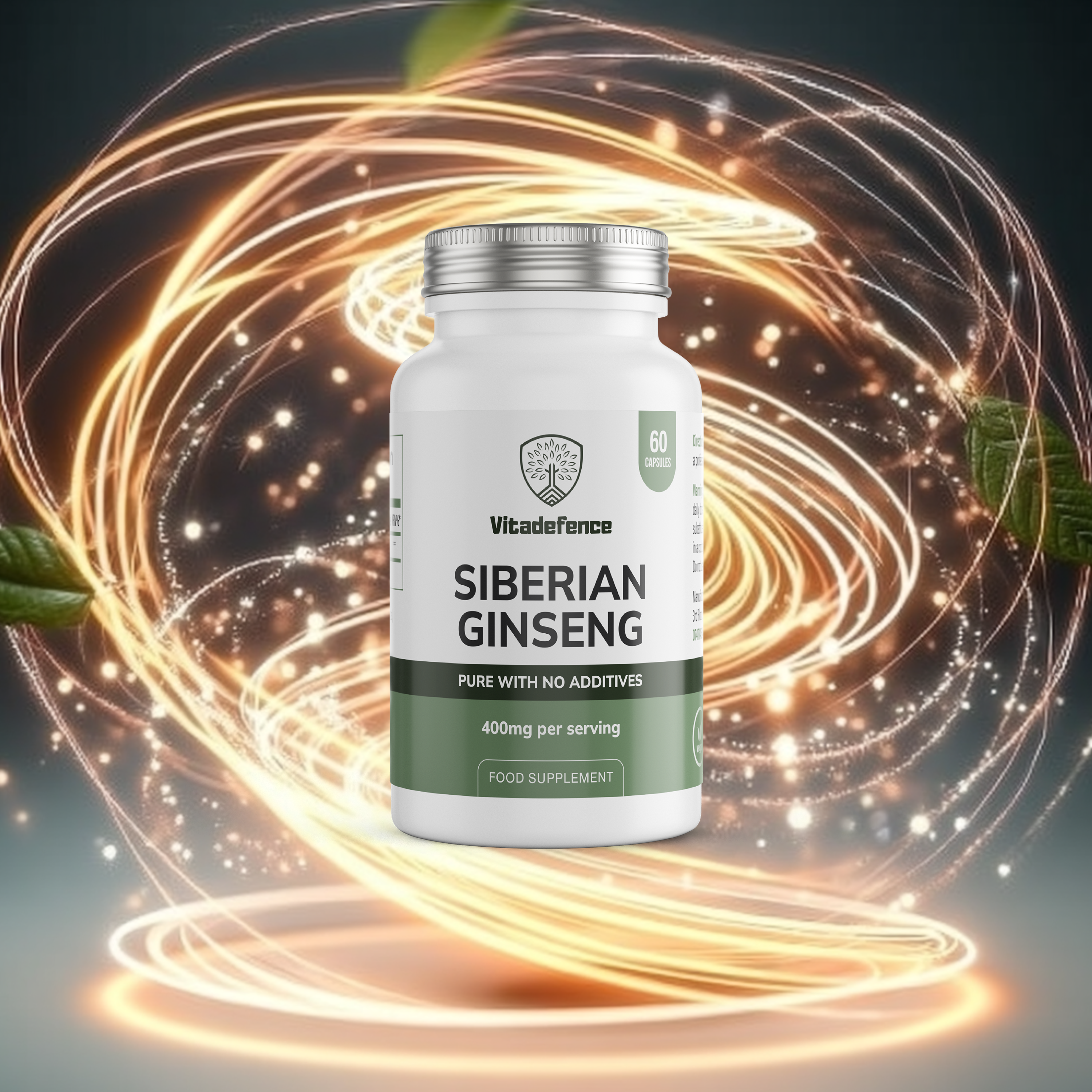 Vitadefence® Siberian Ginseng | 800 mg Vegan Capsules – 60 Count