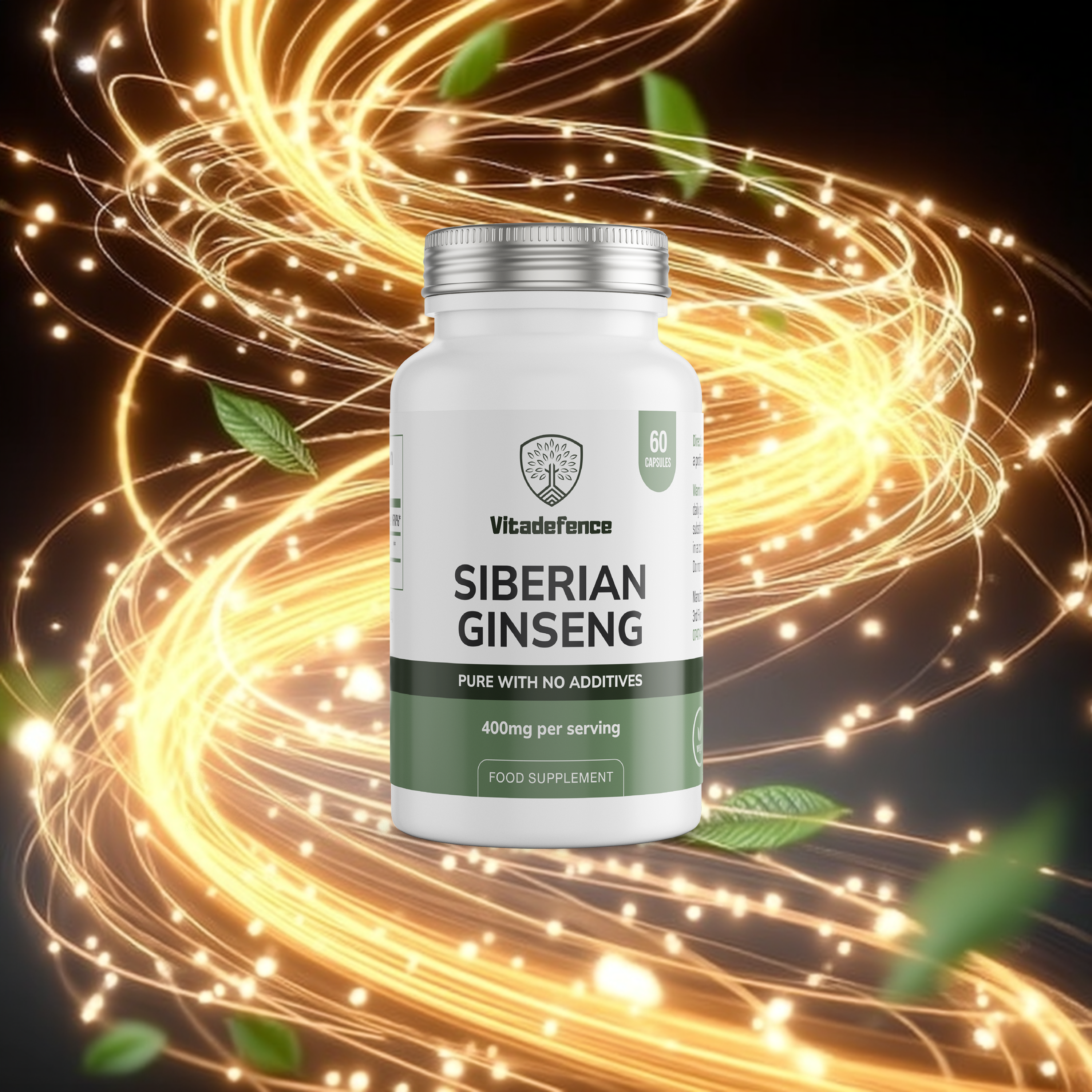 Vitadefence® Siberian Ginseng | 800 mg Vegan Capsules – 60 Count