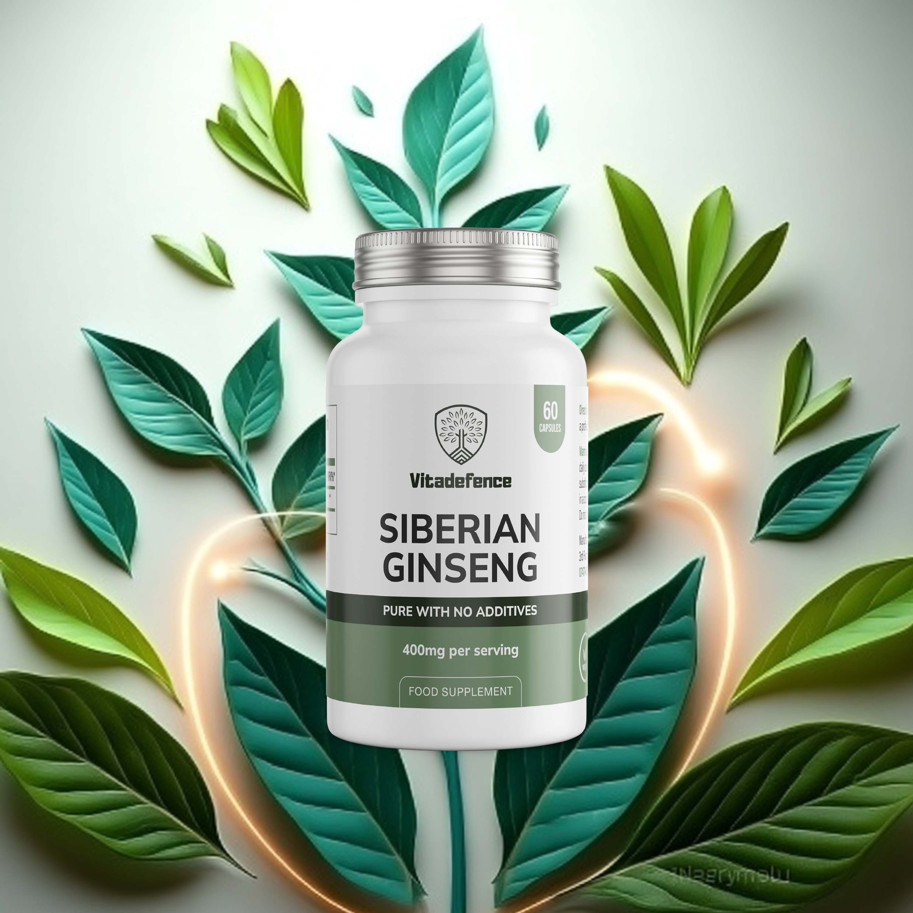 Vitadefence® Siberian Ginseng | 800 mg Vegan Capsules – 60 Count