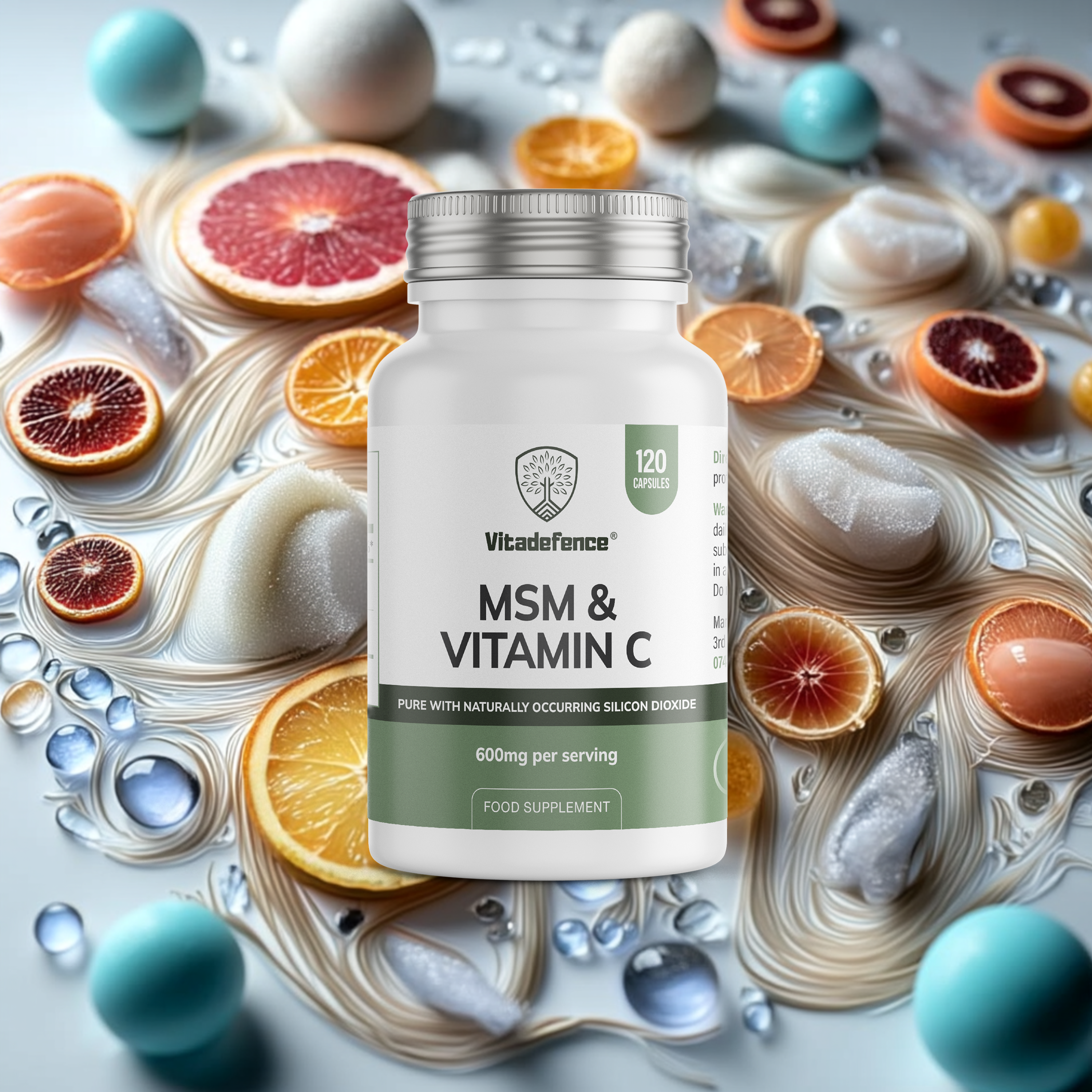 Vitadefence® MSM + Vitamin C | Vegan Capsules – 120 Count
