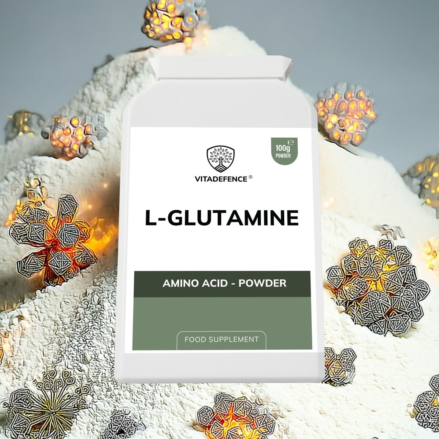 Vitadefence® L-Glutamine Powder | Pure Vegan Amino Acid – 100 g