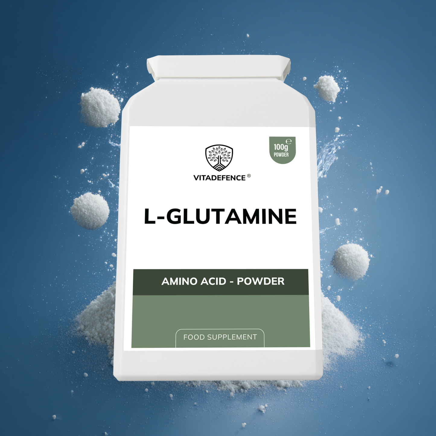 Vitadefence® L-Glutamine Powder | Pure Vegan Amino Acid – 100 g
