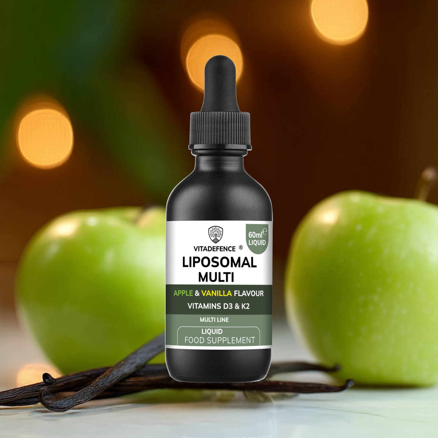 Vitadefence® Liposomal Vitamin D3 & K2 – Apple & Vanilla Flavour
