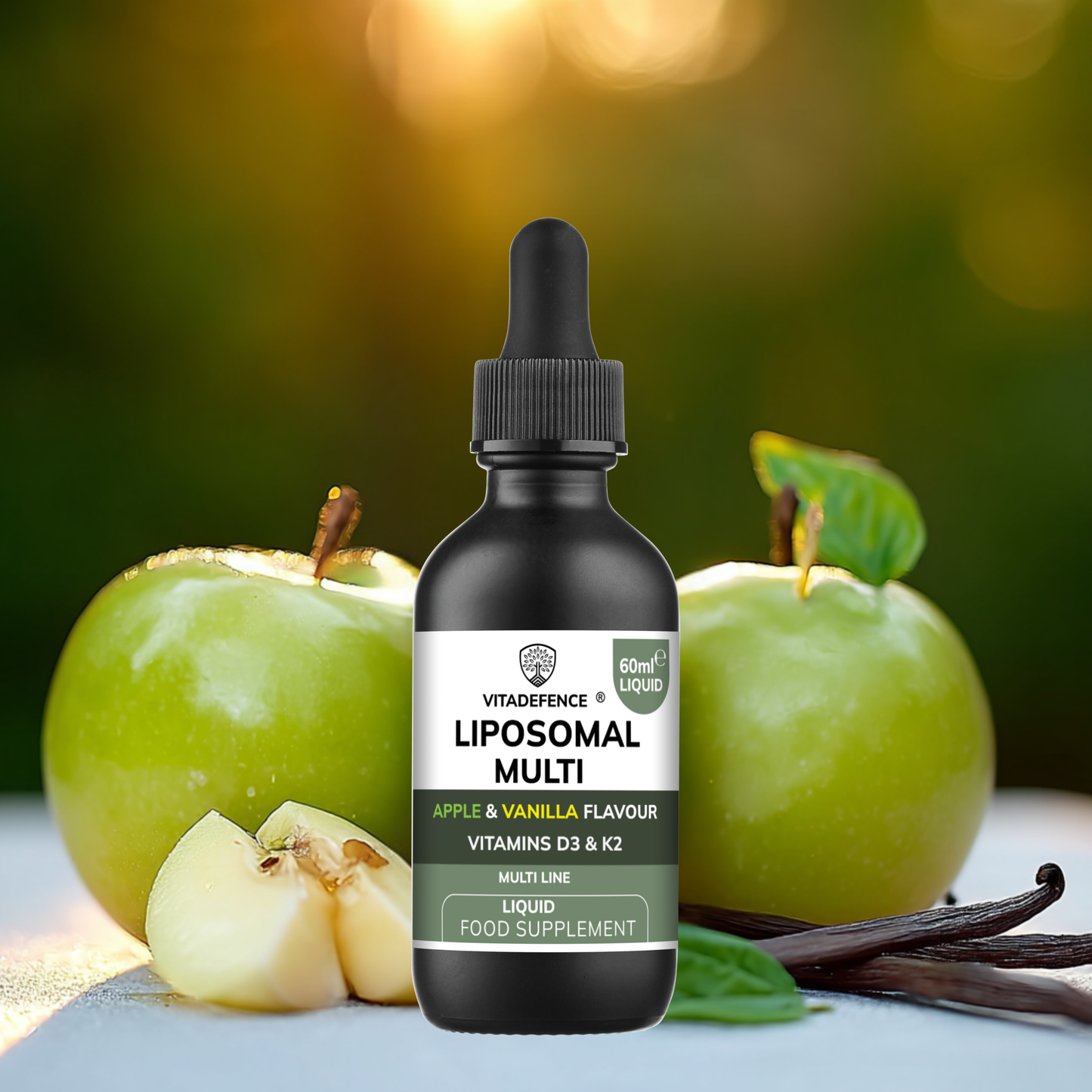 Vitadefence® Liposomal Vitamin D3 & K2 – Apple & Vanilla Flavour