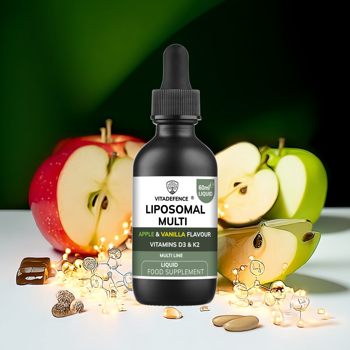 Vitadefence® Liposomal Vitamin D3 & K2 – Apple & Vanilla Flavour