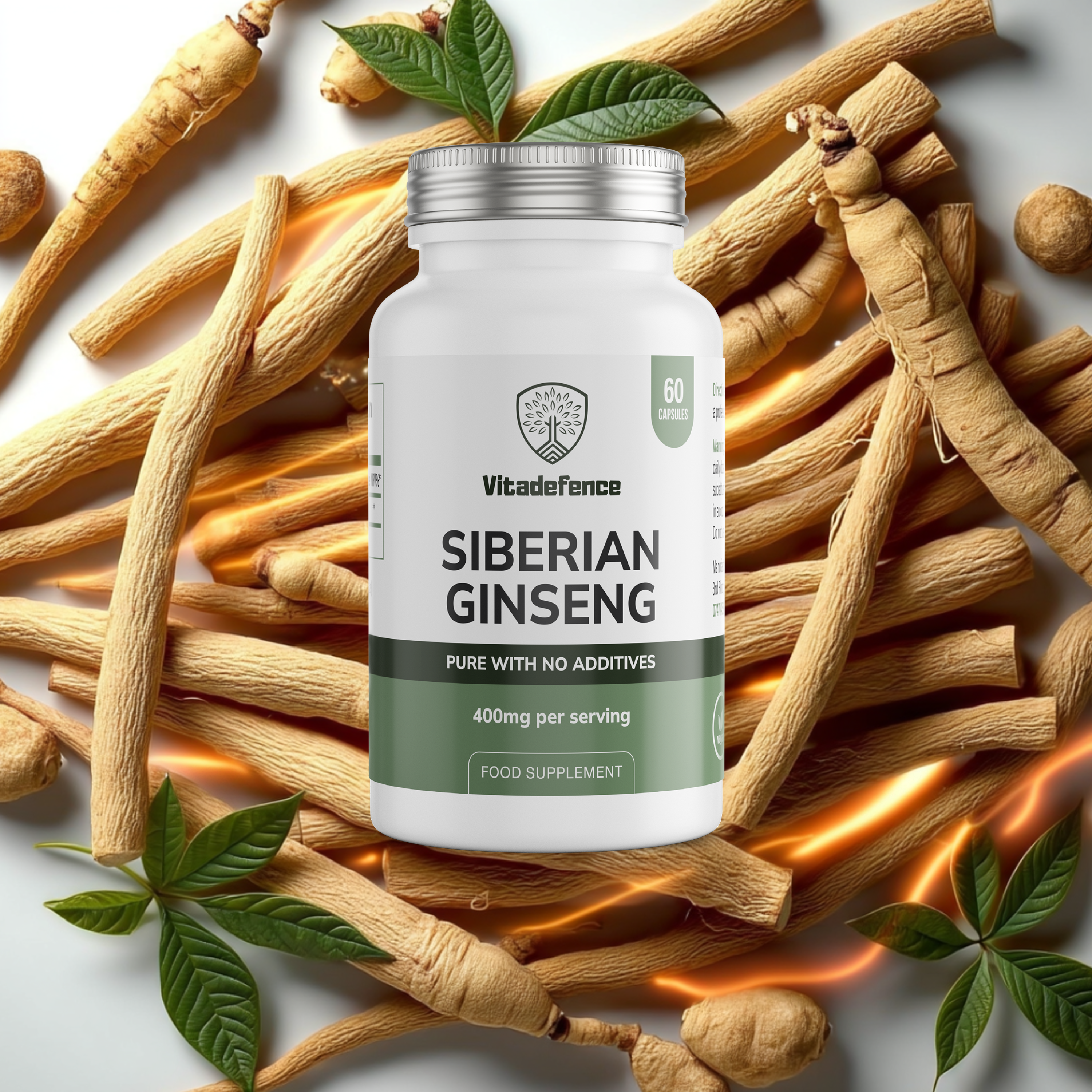 Vitadefence® Siberian Ginseng | 800 mg Vegan Capsules – 60 Count