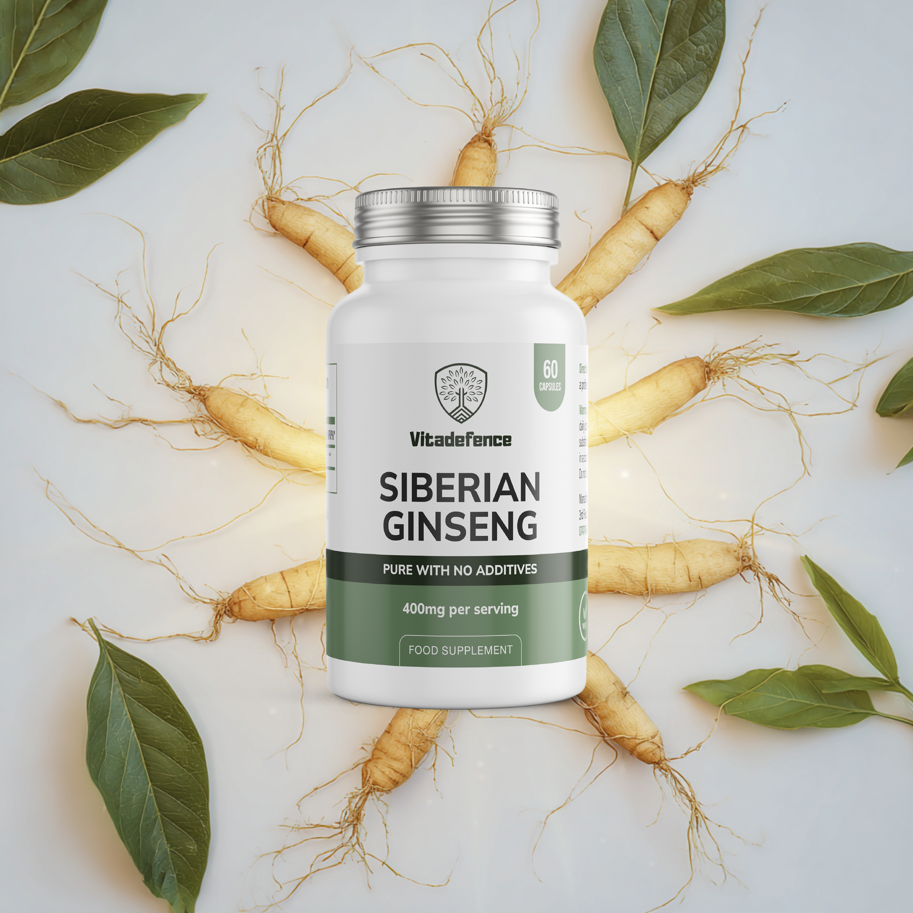 Vitadefence® Siberian Ginseng | 800 mg Vegan Capsules – 60 Count
