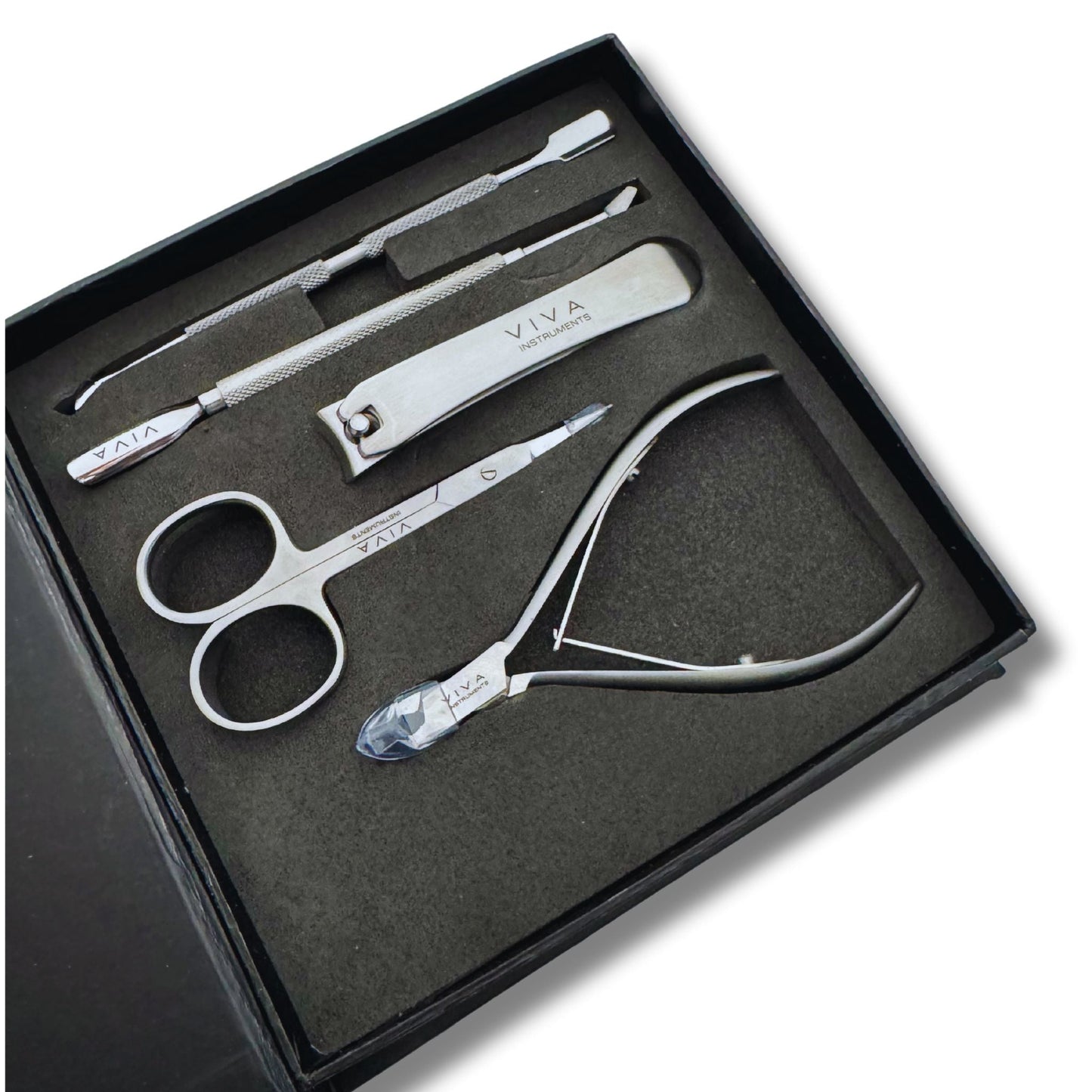 Manicure Tool Kit - 5 Pieces Silver