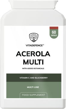 Vitadefence® Acerola Multi | Food-Based Vitamin C with Botanicals – 60 Capsules