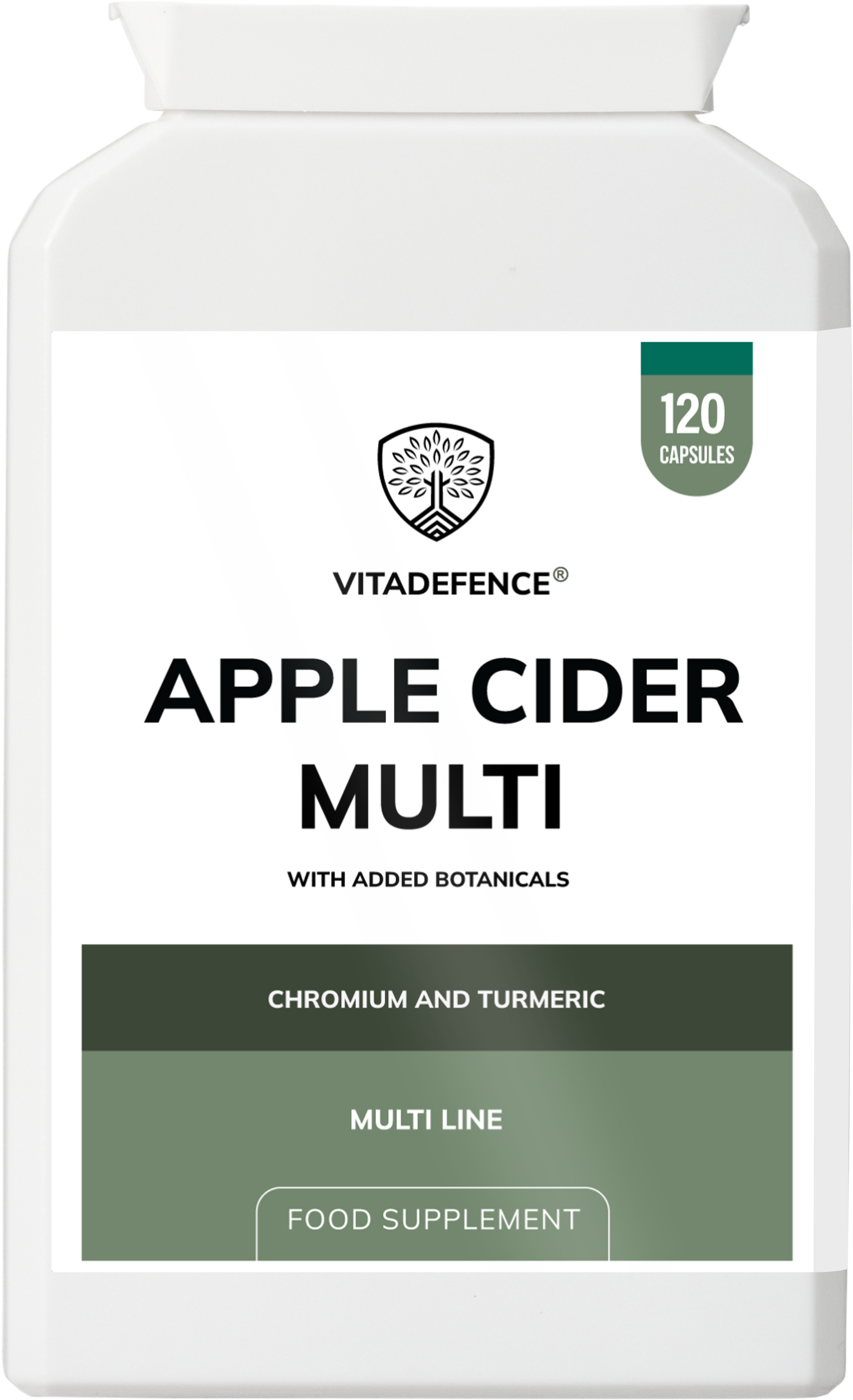 Vitadefence® Apple Cider Multi | With Chromium, Turmeric & Botanicals – 120 Vegan Capsules