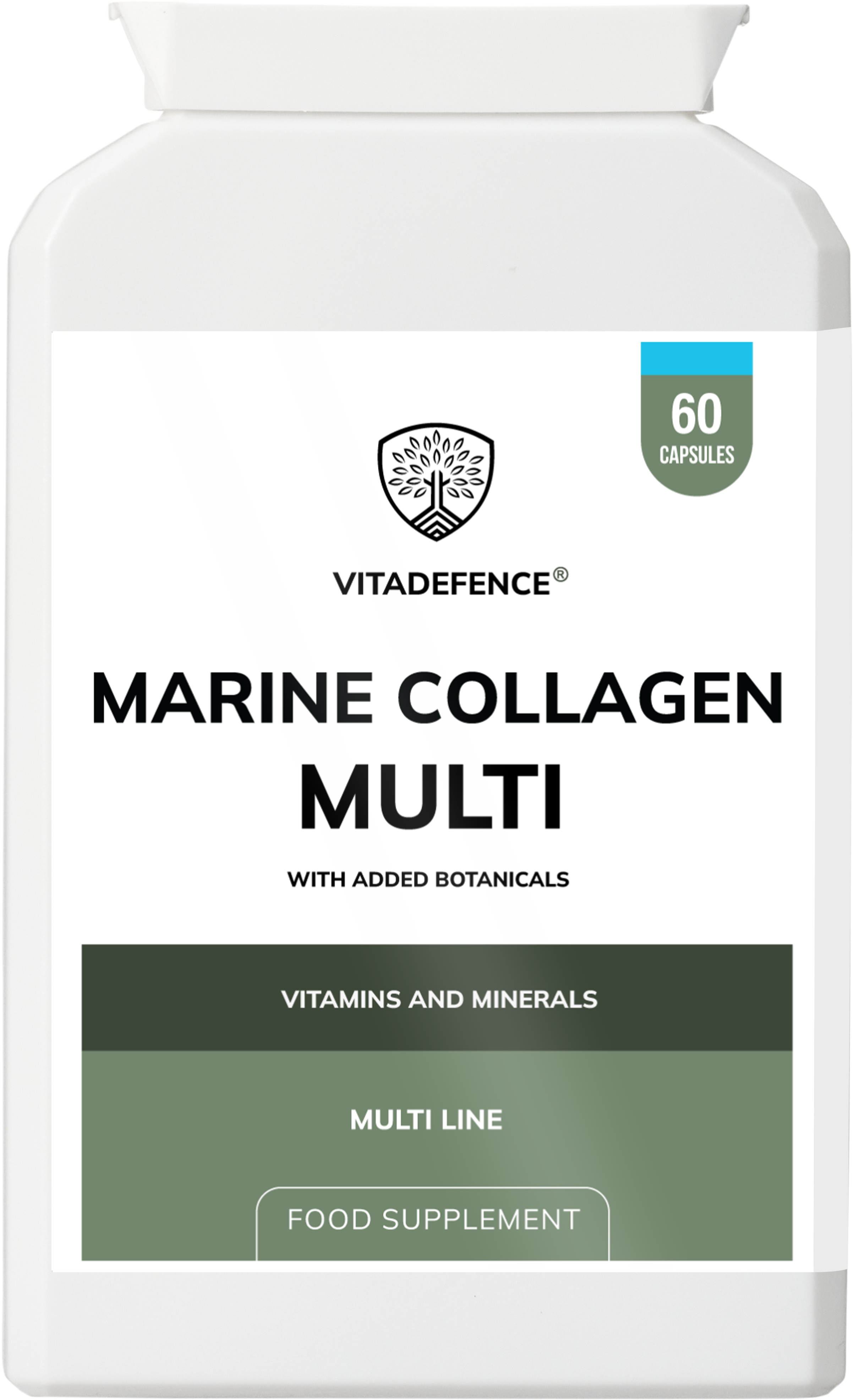 Vitadefence® Marine Collagen Multi | With Vitamin C, Zinc & Biotin – 60 Capsules