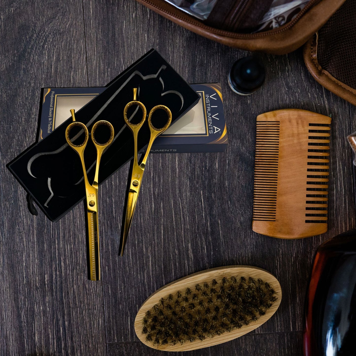 Haircut & Thinning Scissors Set - GOLD