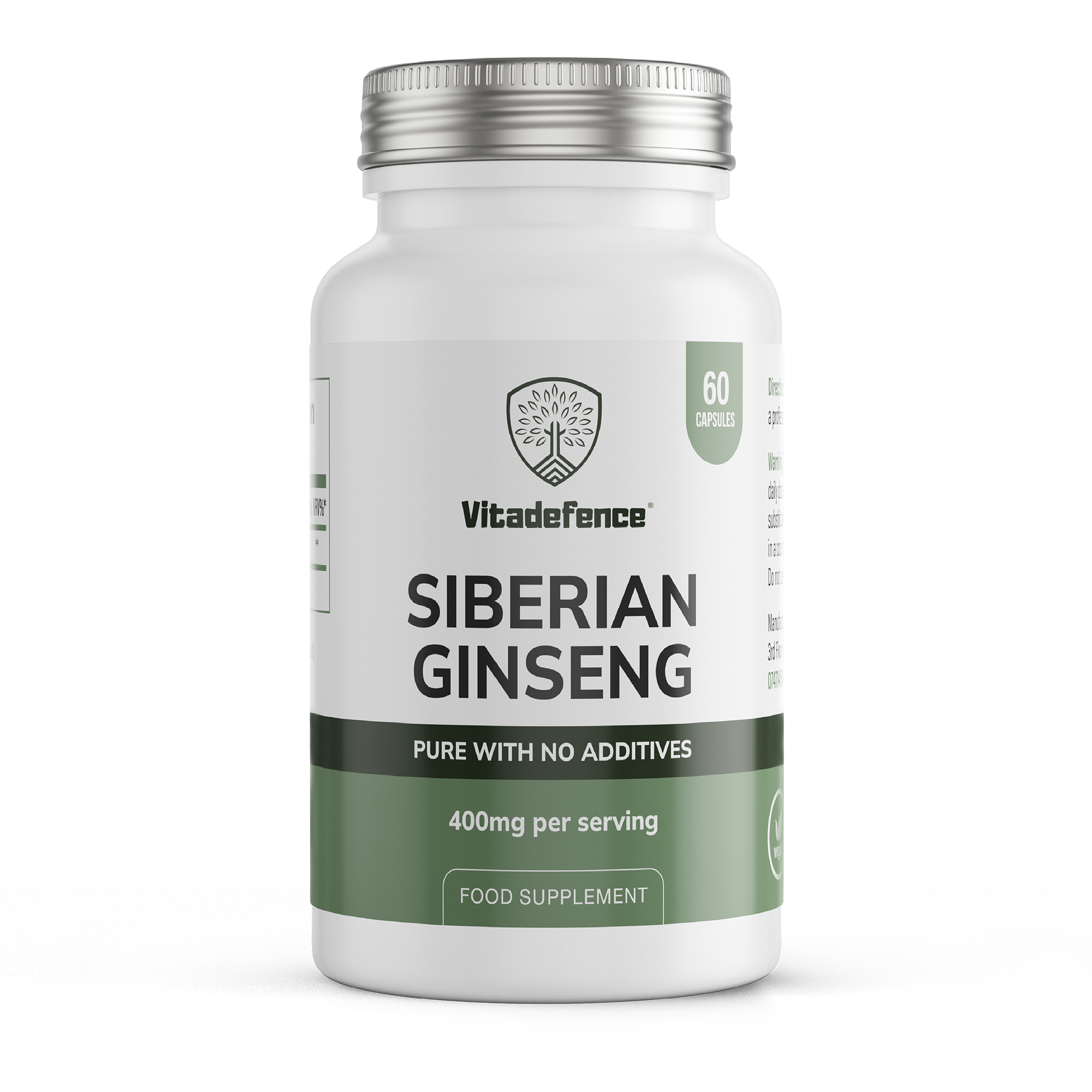 Vitadefence® Siberian Ginseng | 800 mg Vegan Capsules – 60 Count