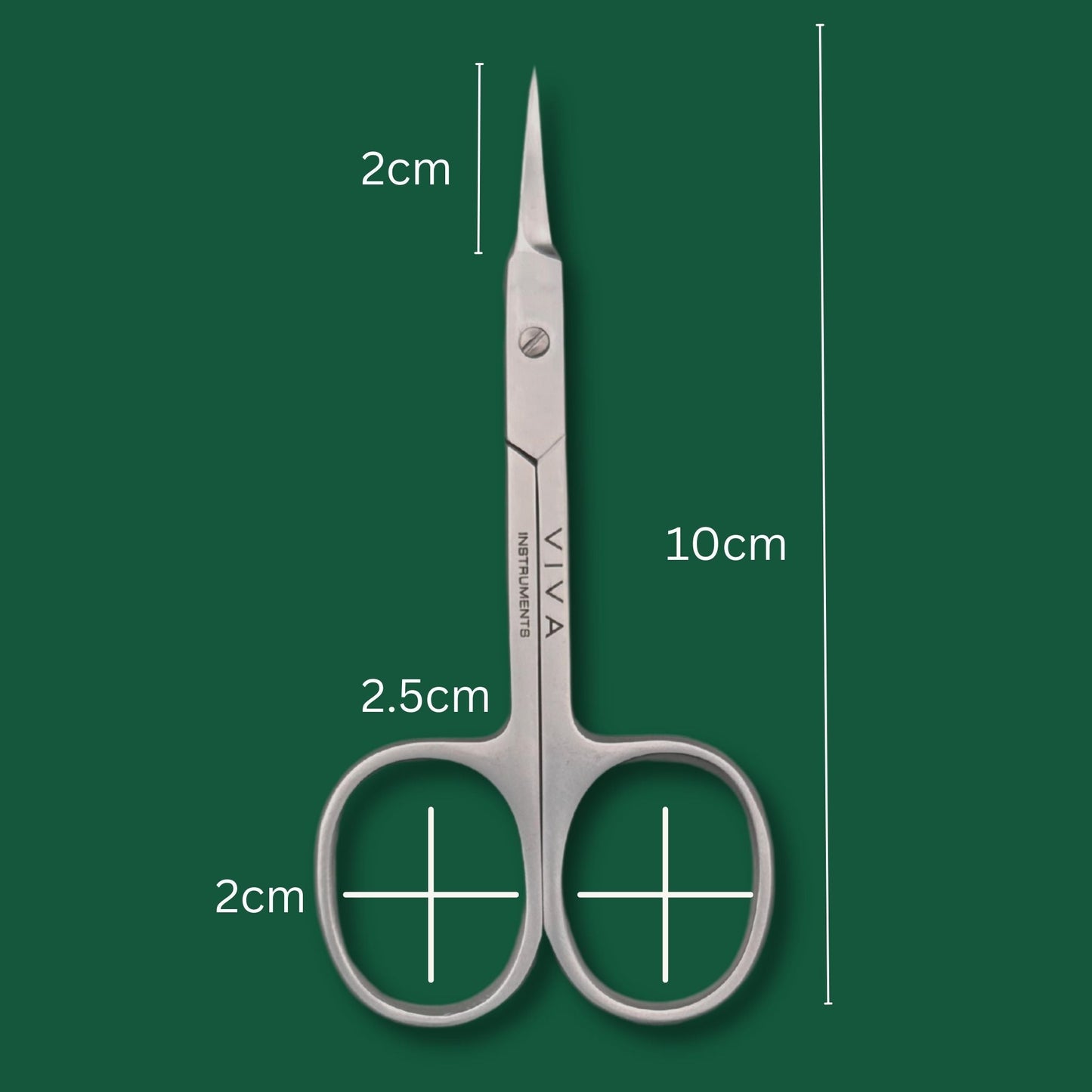 Cuticle Nail Scissors - 9.5cm Slightly Curved