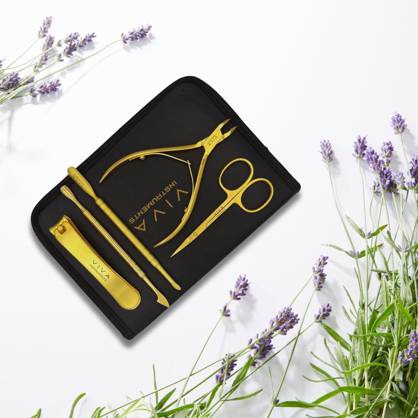 Manicure Tool Kit - 5 Pieces Gold