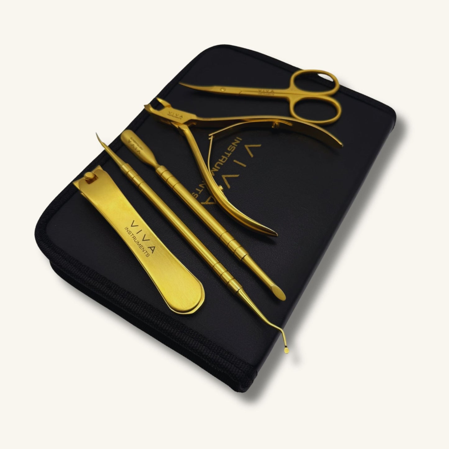 Nail Tools Kit - 5 Pieces Gold