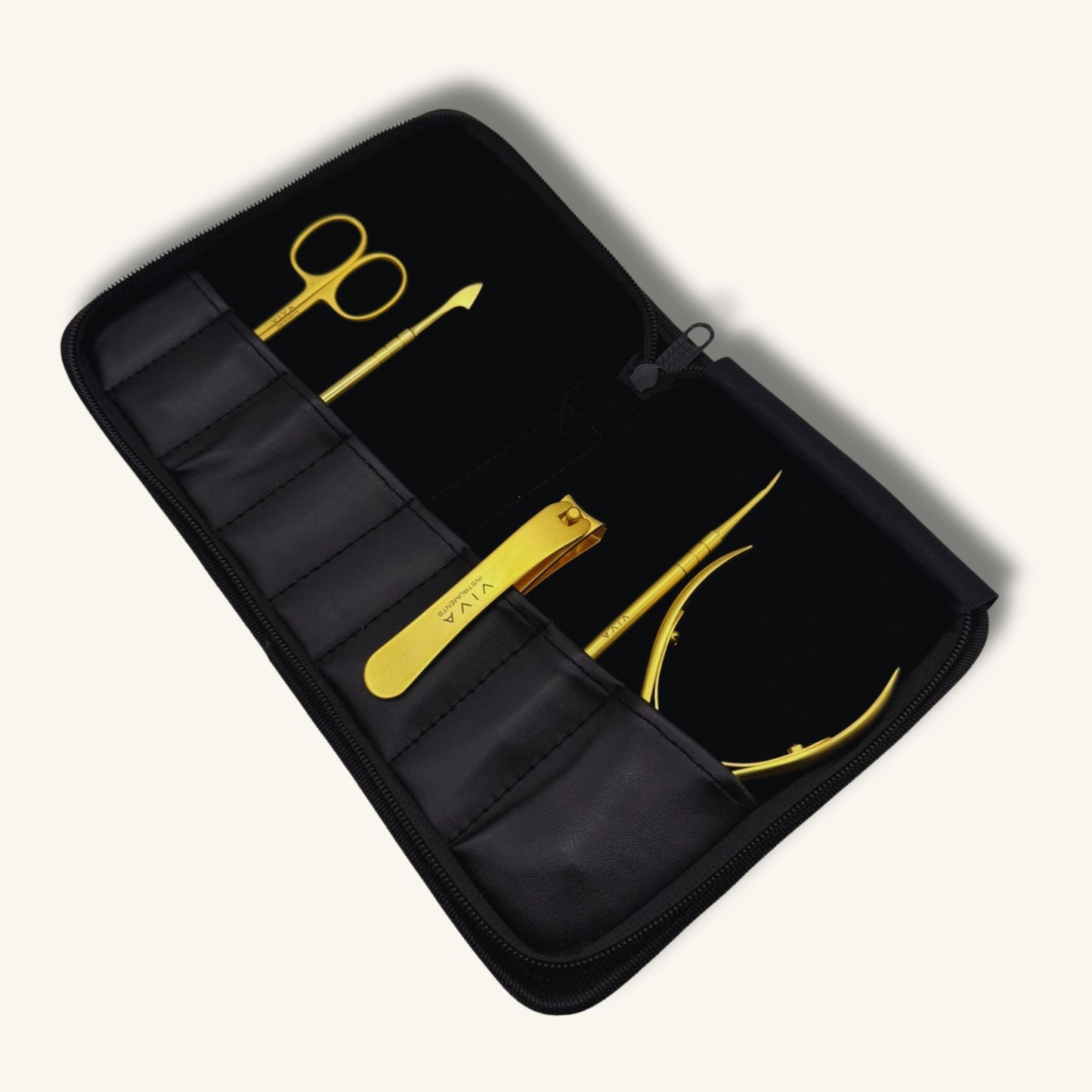 Nail Tools Kit - 5 Pieces Gold
