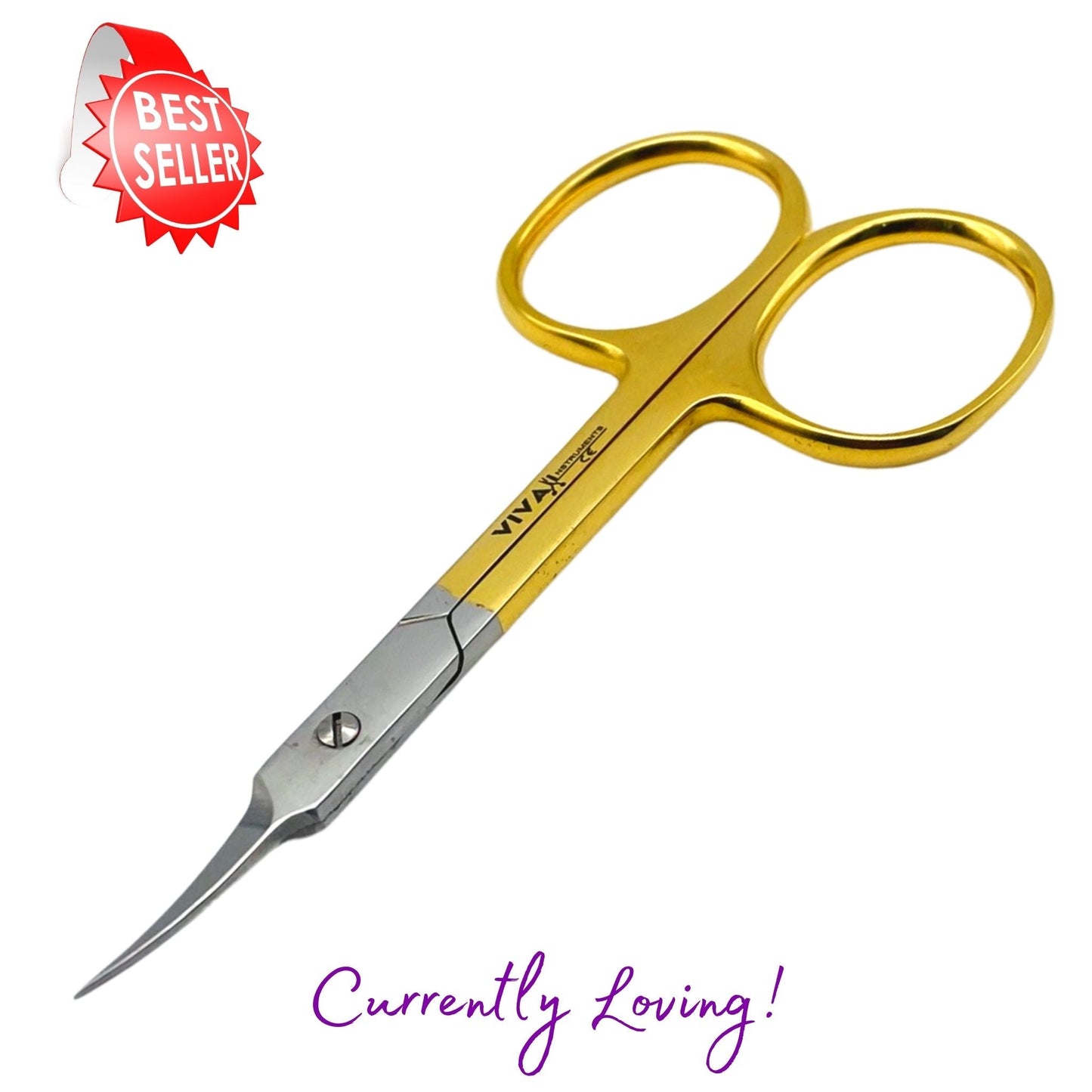 Cuticle Nail Scissors - 9.5cm Slightly Curved