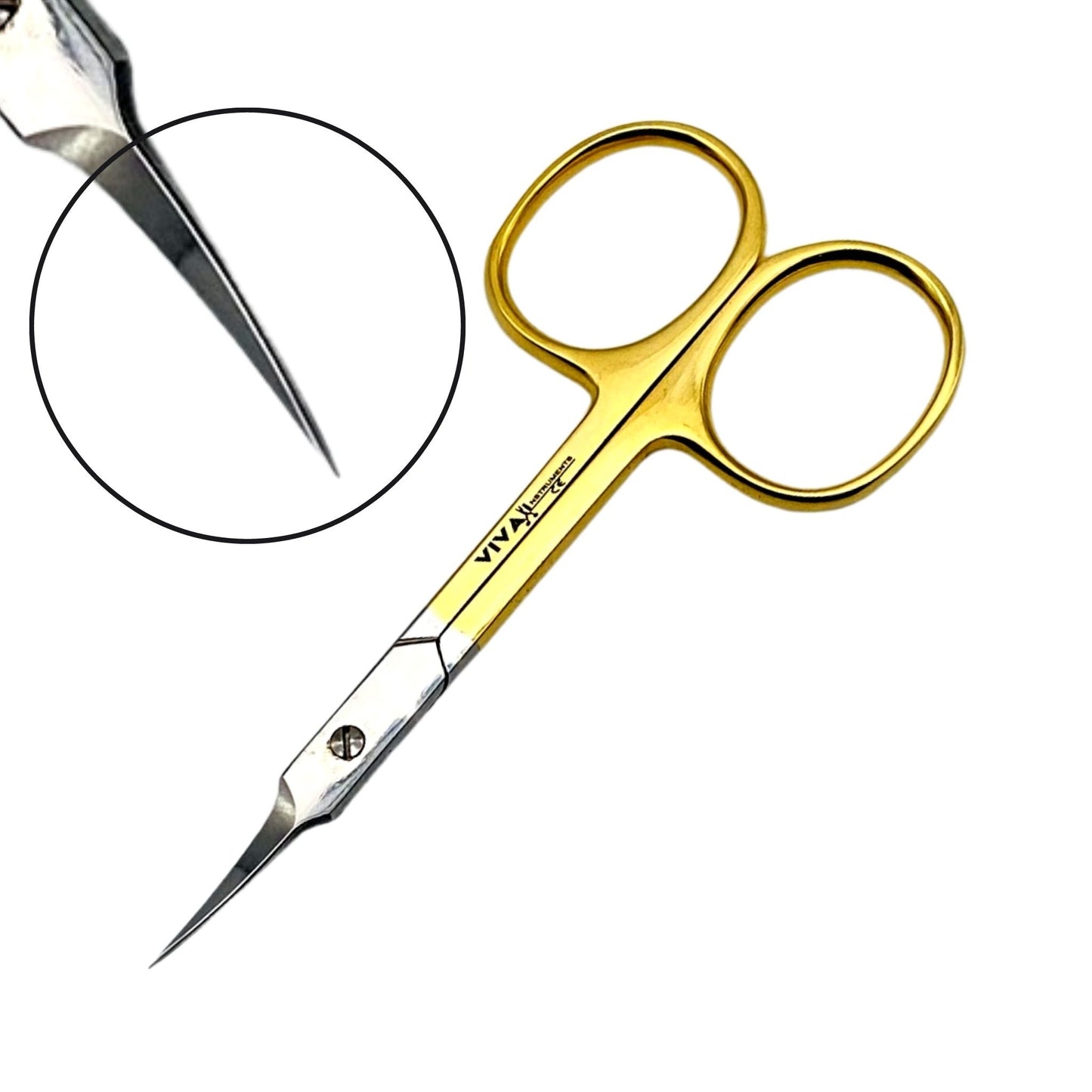 Cuticle Nail Scissors - 9.5cm Slightly Curved