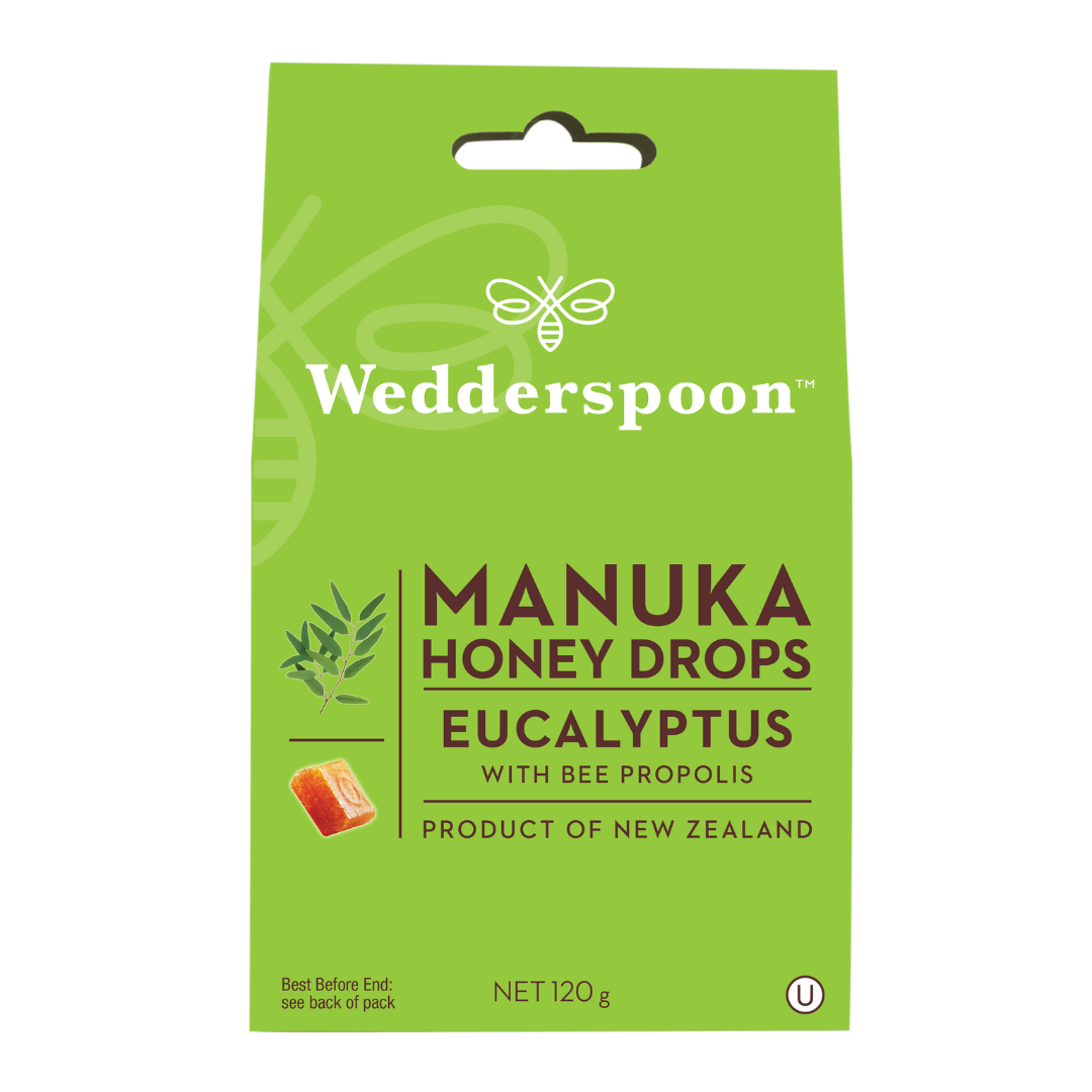 Wedderspoon Manuka Honey Drops Eucalyptus Drops