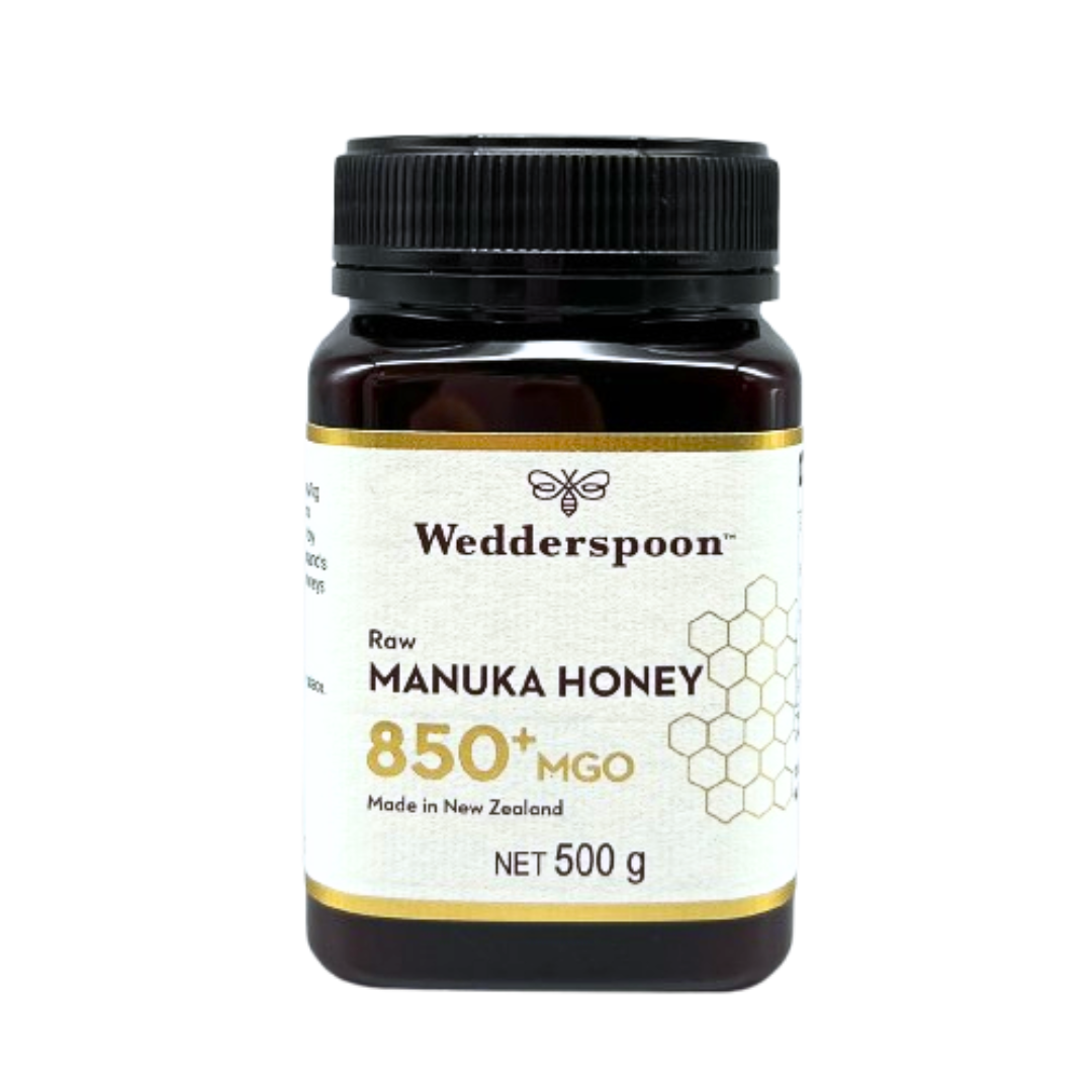 Wedderspoon Raw Manuka Honey 850 MGO (500g) – Pure New Zealand