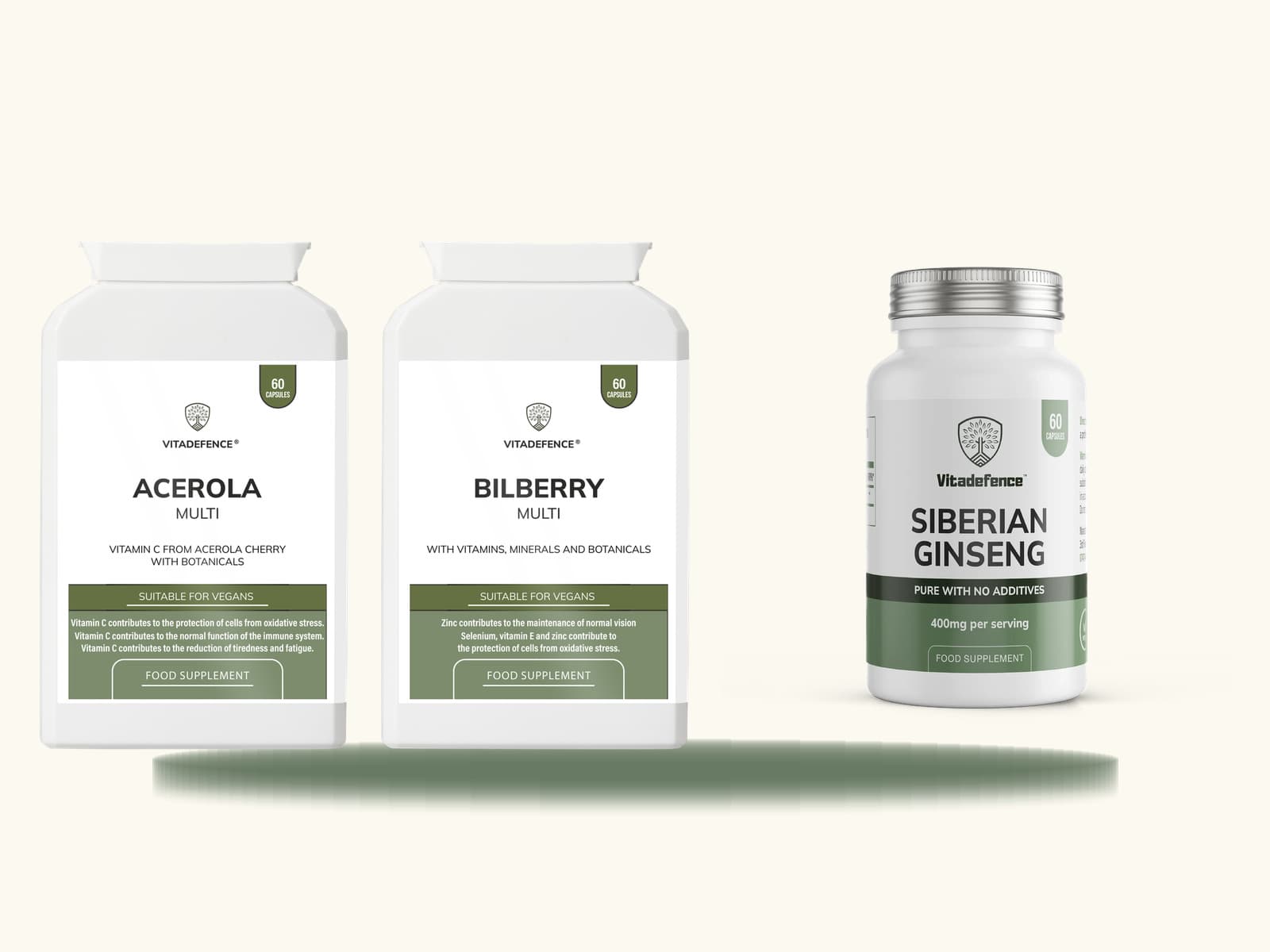 Immunity Shield — Acerola (Vitamin C), Bilberry Multi, Siberian Ginseng