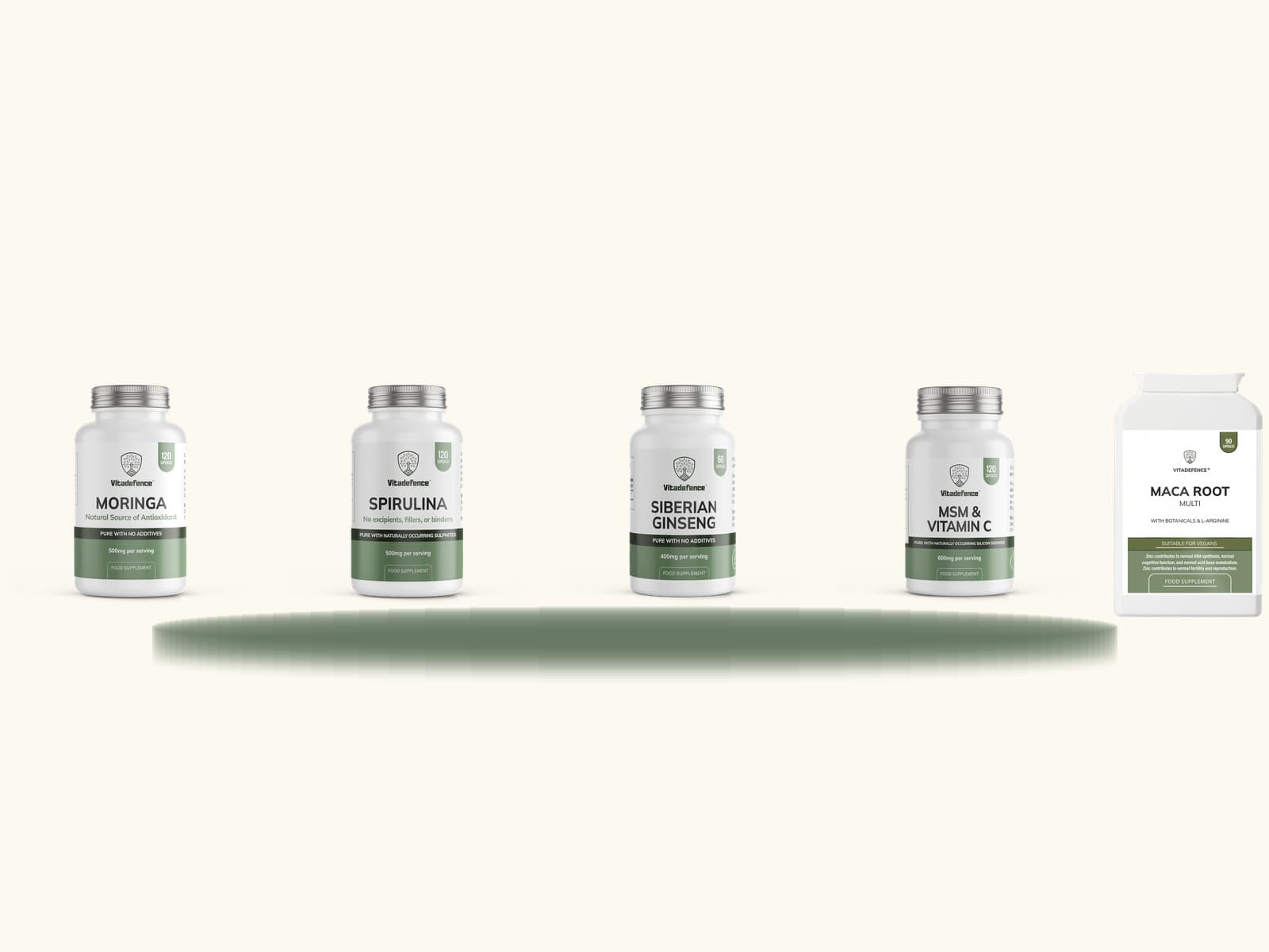 UK Hero Five — Moringa Oleifera, Spirulina, Siberian Ginseng, MSM + Vitamin C, Maca Root Multi