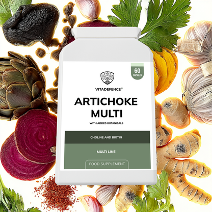 Vitadefence® Artichoke Multi | With Choline, Biotin & Botanicals – 60 Capsules