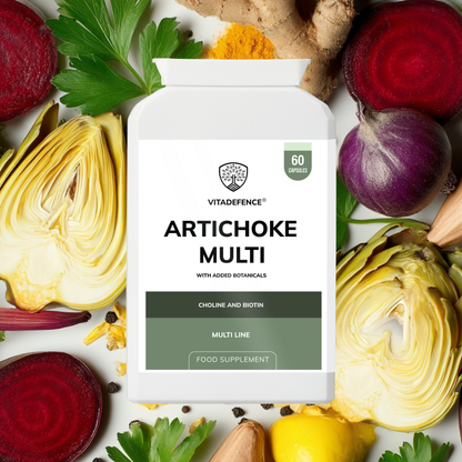 Vitadefence® Artichoke Multi | With Choline, Biotin & Botanicals – 60 Capsules