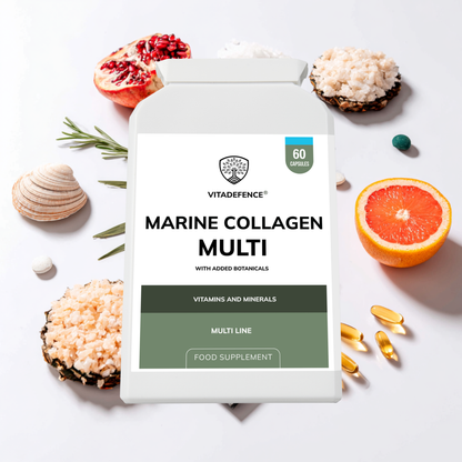 Vitadefence® Marine Collagen Multi | With Vitamin C, Zinc & Biotin – 60 Capsules