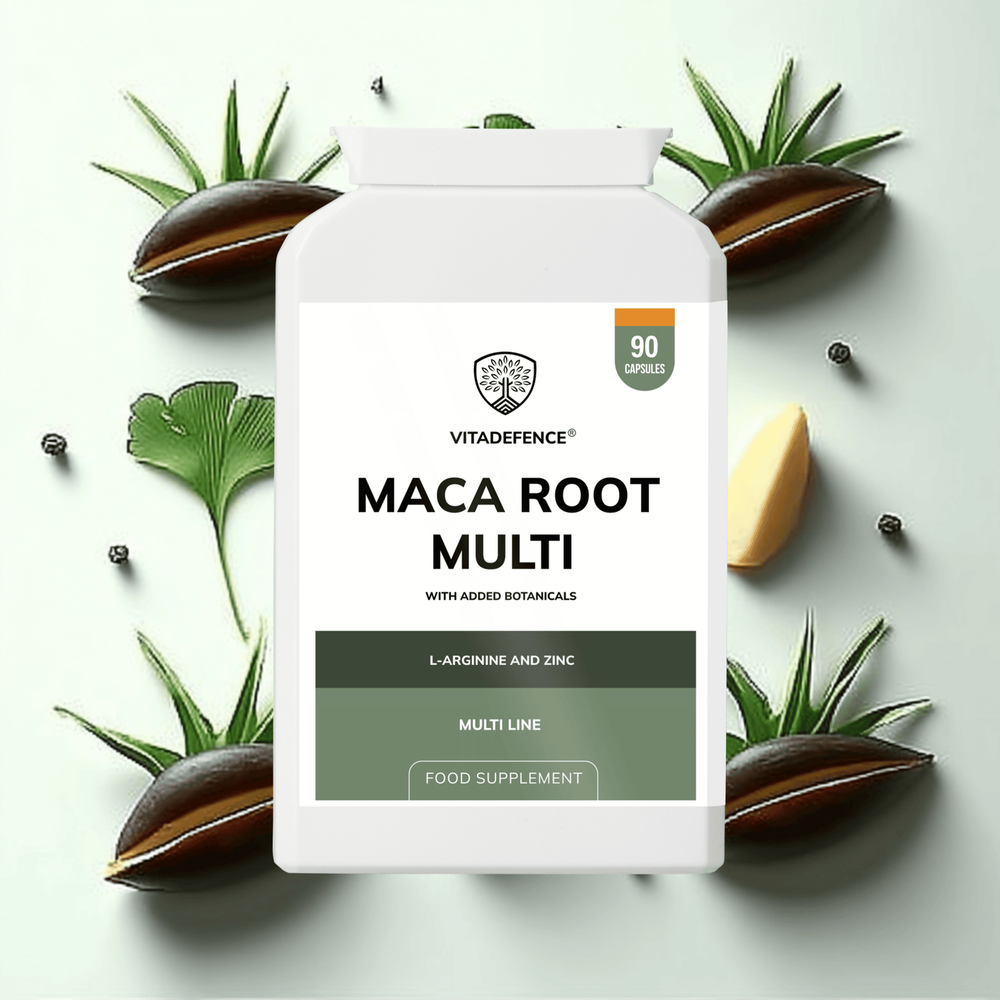 Vitadefence® Maca Root Multi | With L-Arginine, Ginkgo Biloba & Zinc – 90 Vegan Capsules