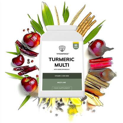 Vitadefence® Turmeric Multi | With Vitamin B6, Zinc & Botanicals – 90 Capsules