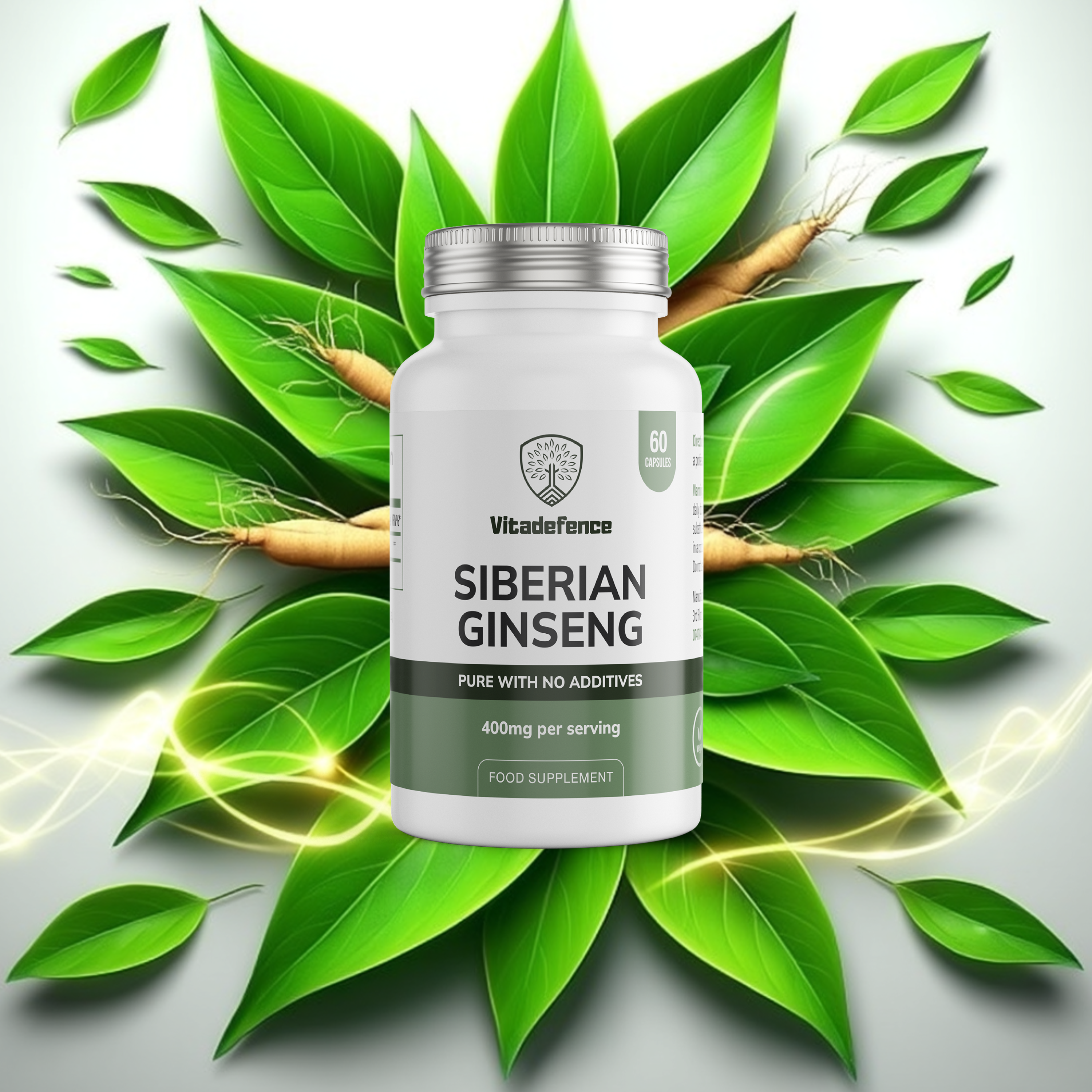 Vitadefence® Siberian Ginseng | 800 mg Vegan Capsules – 60 Count