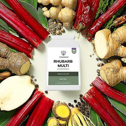 Vitadefence® Rhubarb Multi | With Burdock, Clove & Botanicals – 100 Capsules