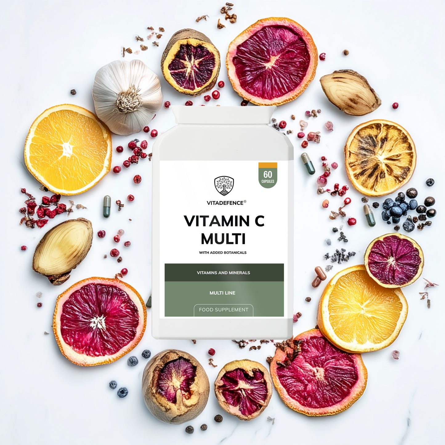 Vitadefence® Vitamin C Multi | With Botanicals & Minerals – 60 Capsules