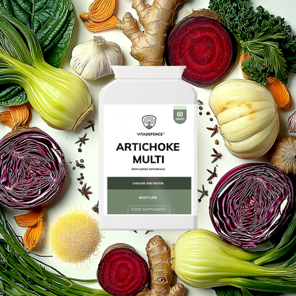 Vitadefence® Artichoke Multi | With Choline, Biotin & Botanicals – 60 Capsules