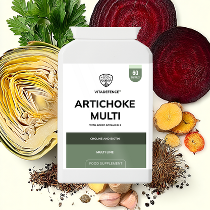 Vitadefence® Artichoke Multi | With Choline, Biotin & Botanicals – 60 Capsules
