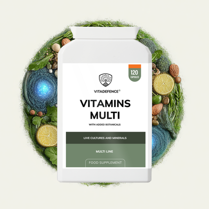 Vitadefence® Vitamins Multi | With Botanicals, Minerals & Live Cultures – 120 Capsules