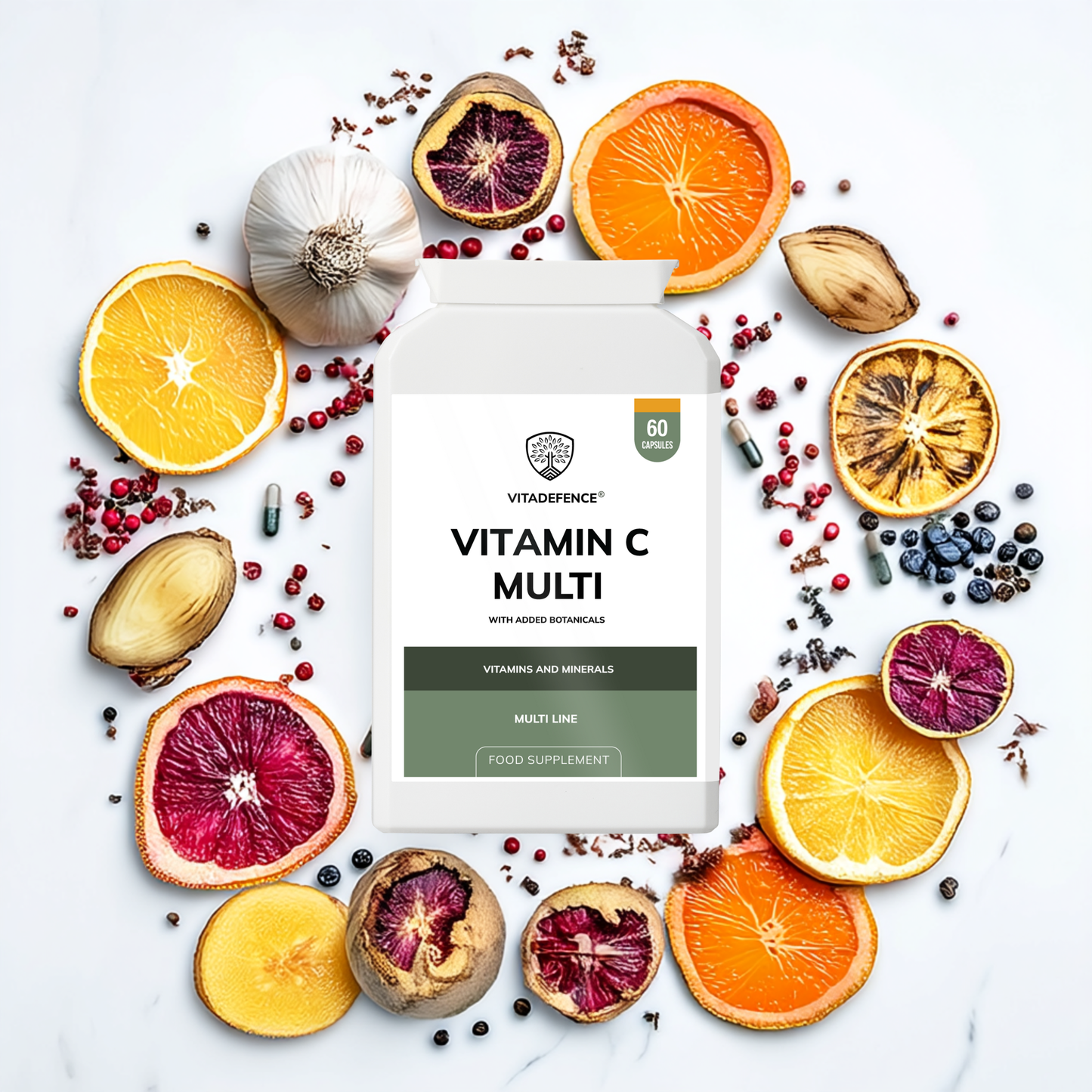 Vitadefence® Vitamin C Multi | With Botanicals & Minerals – 60 Capsules