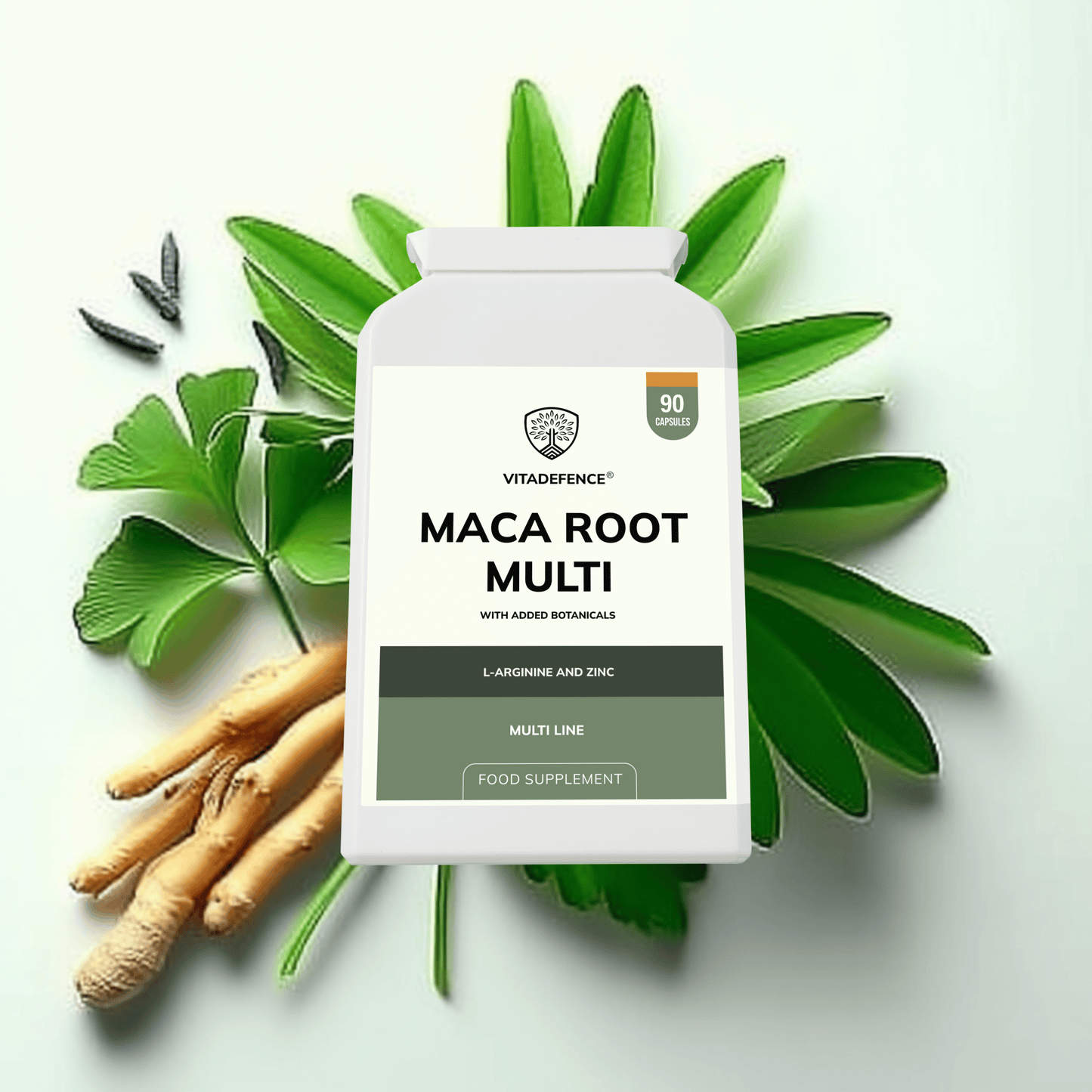 Vitadefence® Maca Root Multi | With L-Arginine, Ginkgo Biloba & Zinc – 90 Vegan Capsules