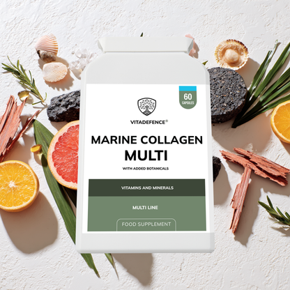 Vitadefence® Marine Collagen Multi | With Vitamin C, Zinc & Biotin – 60 Capsules