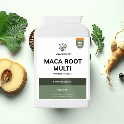 Vitadefence® Maca Root Multi | With L-Arginine, Ginkgo Biloba & Zinc – 90 Vegan Capsules