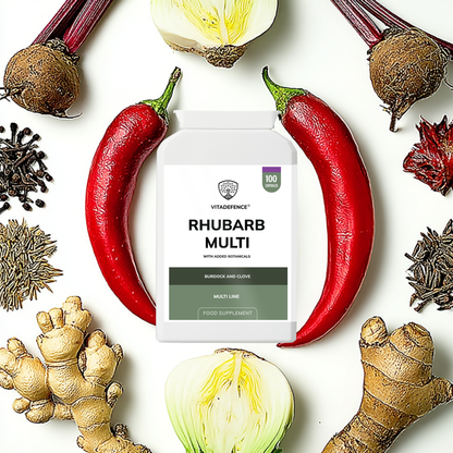 Vitadefence® Rhubarb Multi | With Burdock, Clove & Botanicals – 100 Capsules