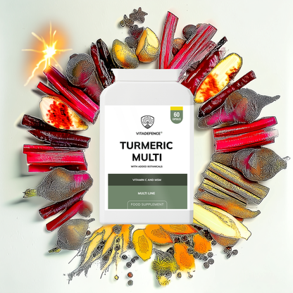Vitadefence® Turmeric Multi | With Vitamin B6, Zinc & Botanicals – 90 Capsules