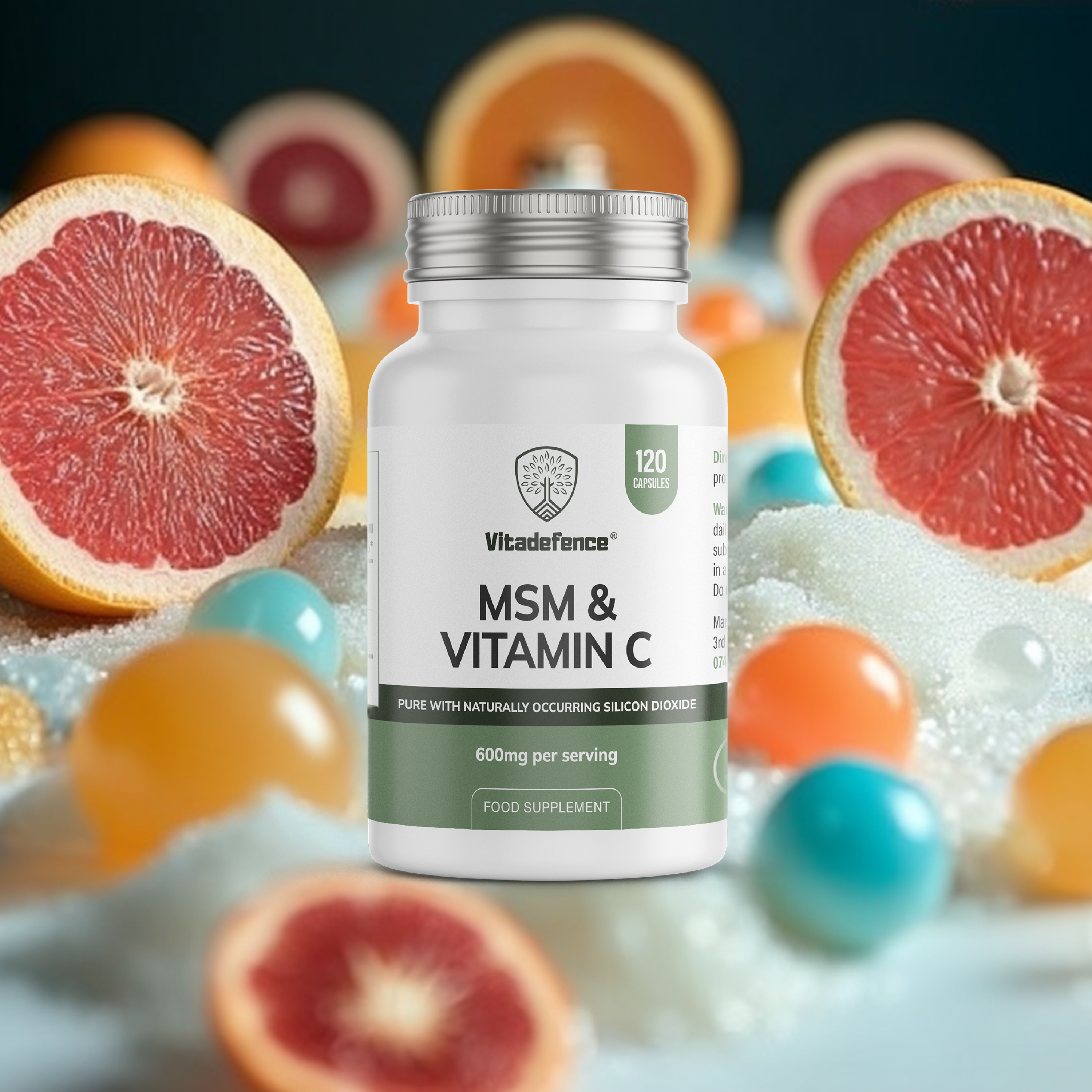 Vitadefence® MSM + Vitamin C | Vegan Capsules – 120 Count