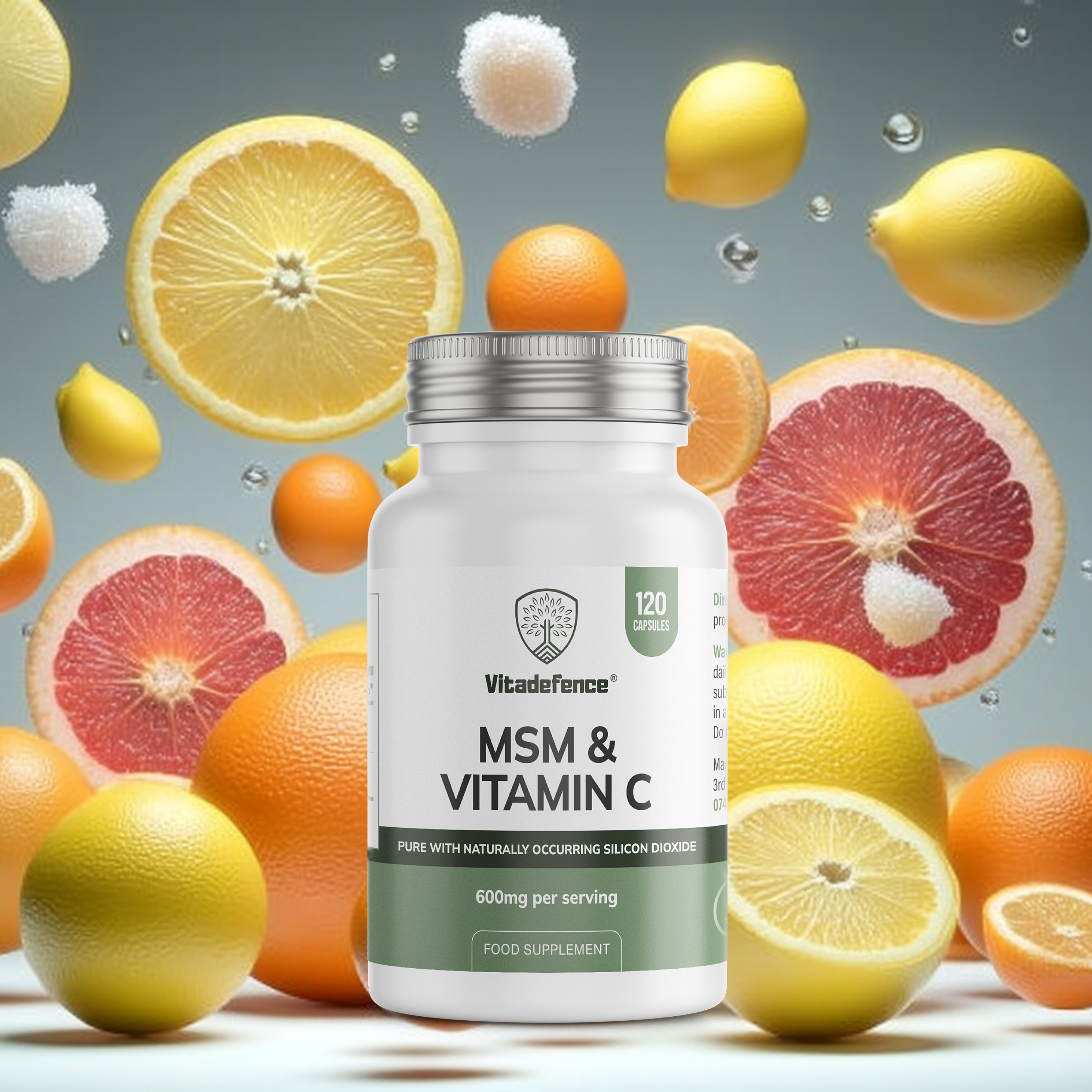 Vitadefence® MSM + Vitamin C | Vegan Capsules – 120 Count