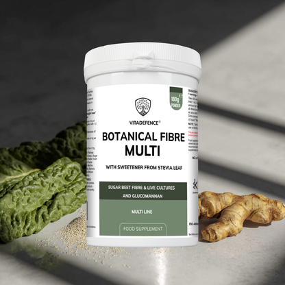 Vitadefence® Botanical Fibre Multi | Fibre & Plant Blend with Glucomannan & Live Cultures – 300 g