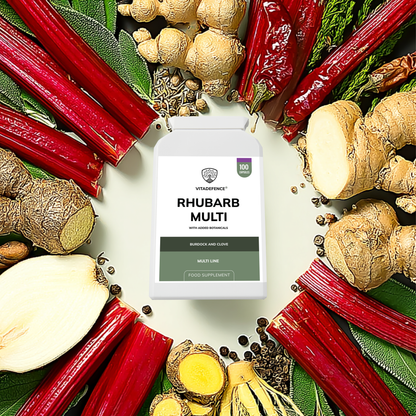Vitadefence® Rhubarb Multi | With Burdock, Clove & Botanicals – 100 Capsules