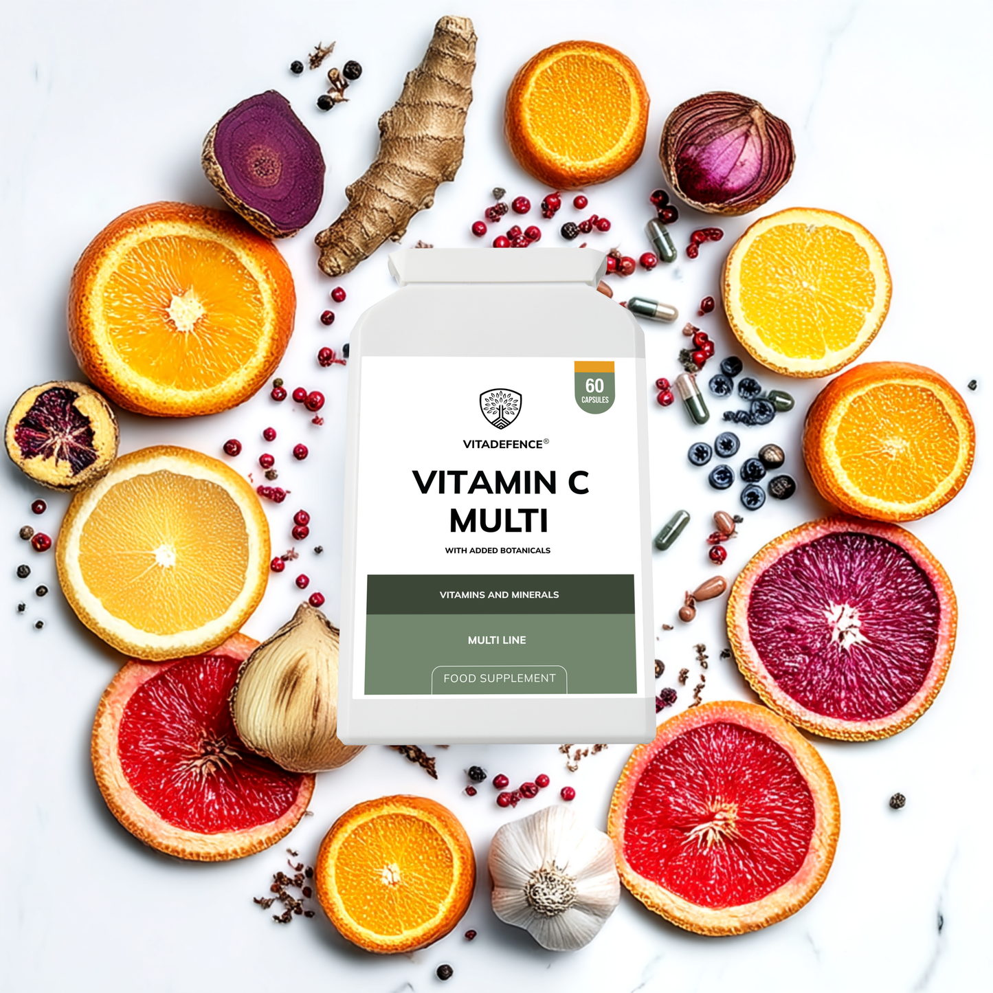 Vitadefence® Vitamin C Multi | With Botanicals & Minerals – 60 Capsules